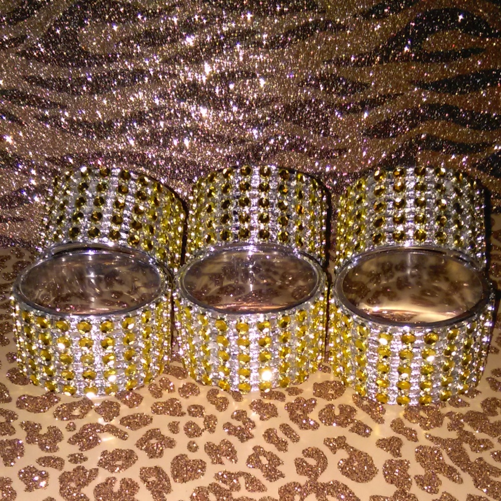 Napkin rings 6pc set gold/silver Custom-NEW